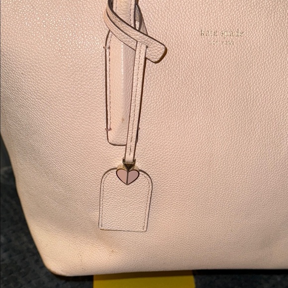 Kate Spade Pink With Red interior Leather Tote Bag EUC - Picture 5 of 16